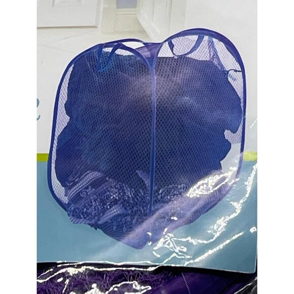 Home collections pop-up collapsible mesh hamper folds flat carry handle READ NEW - Picture 3 of 6